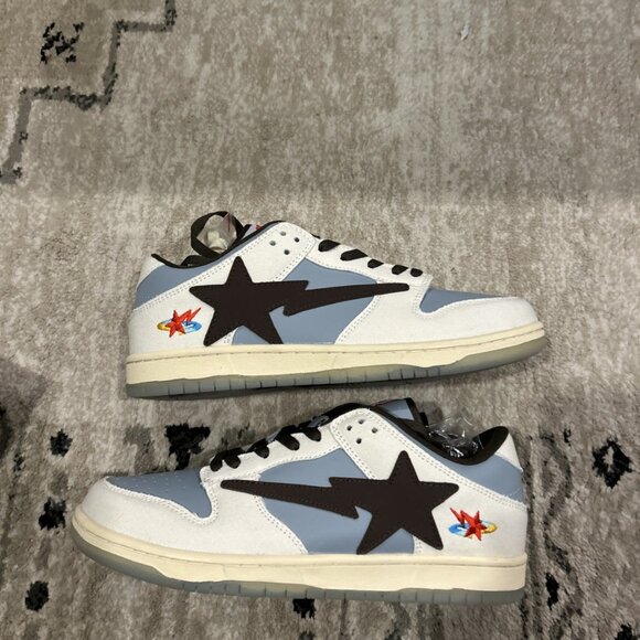 Indigo Studios Apestation Sneakers Men\'s Size 11 Gray/ Blue Bapesta/ Travis main image 4